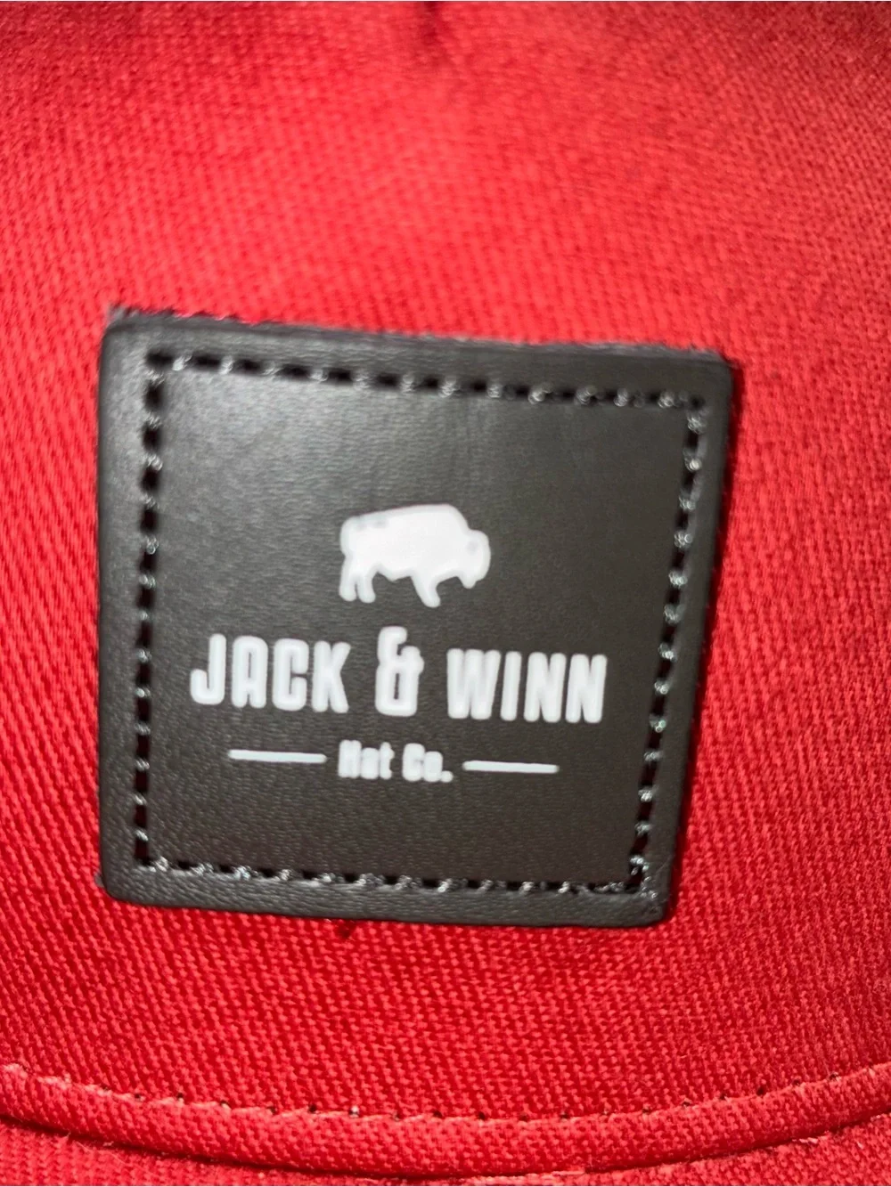 Kids Jack & Winn Red Snapback Hat Cap White Buffalo Logo